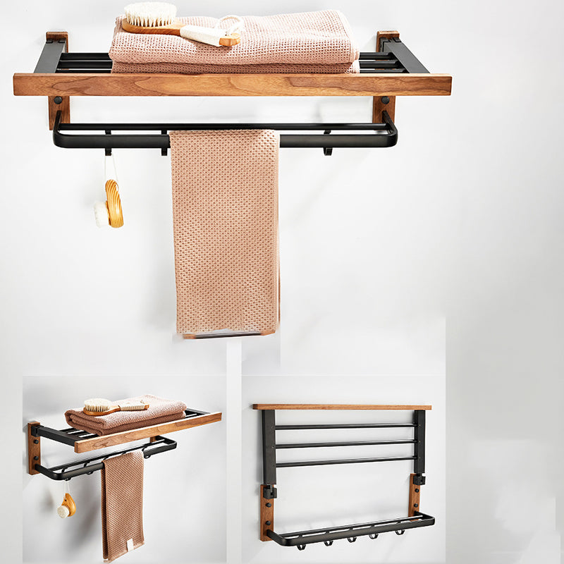 BowLift | Wood and Aluminum Bath Accessory Set Black Bathroom Accessory Kit