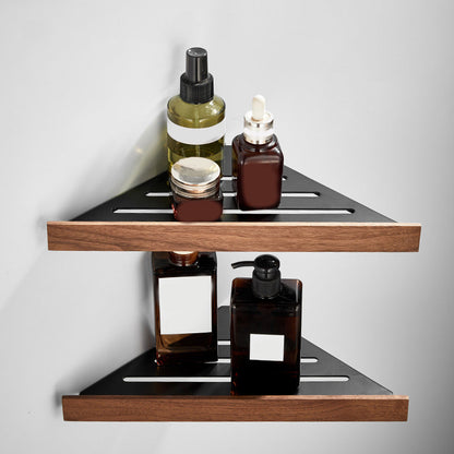 BowLift | Wood and Aluminum Bath Accessory Set Black Bathroom Accessory Kit