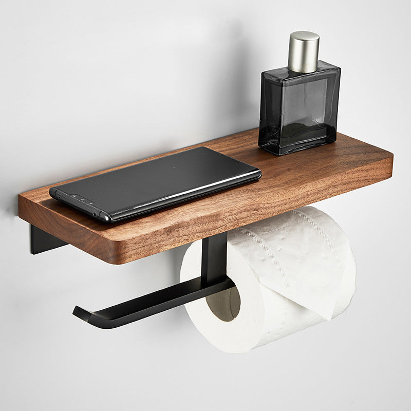 BowLift | Wood and Aluminum Bath Accessory Set Black Bathroom Accessory Kit