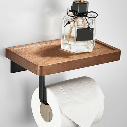 BowLift | Wood and Aluminum Bath Accessory Set Black Bathroom Accessory Kit