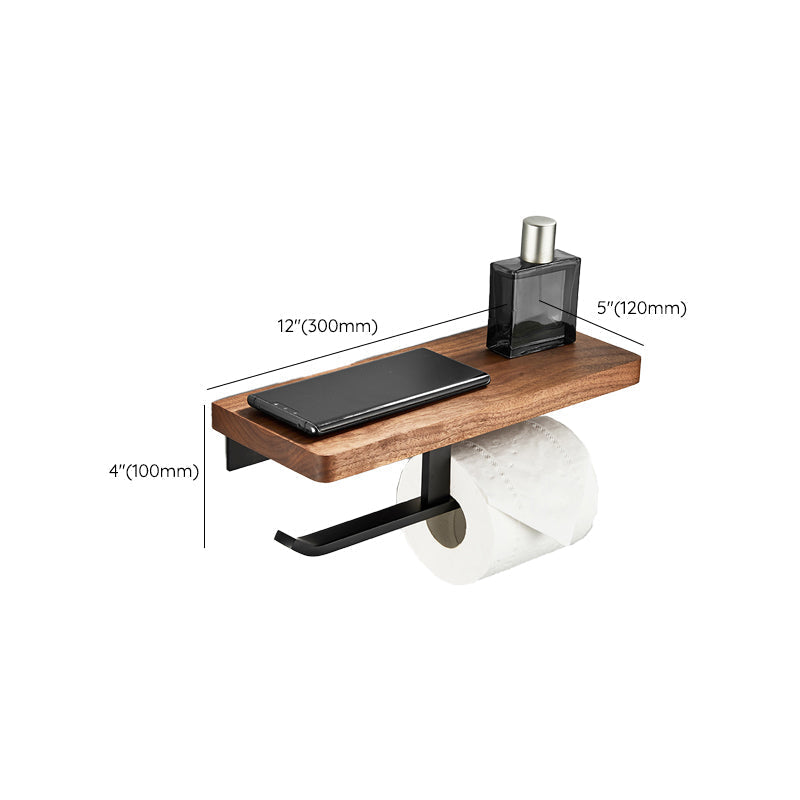 BowLift | Wood and Aluminum Bath Accessory Set Black Bathroom Accessory Kit