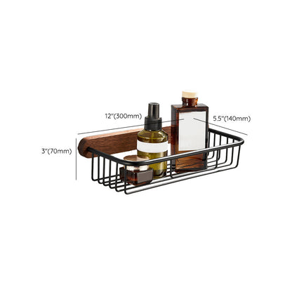 BowLift | Wood and Aluminum Bath Accessory Set Black Bathroom Accessory Kit