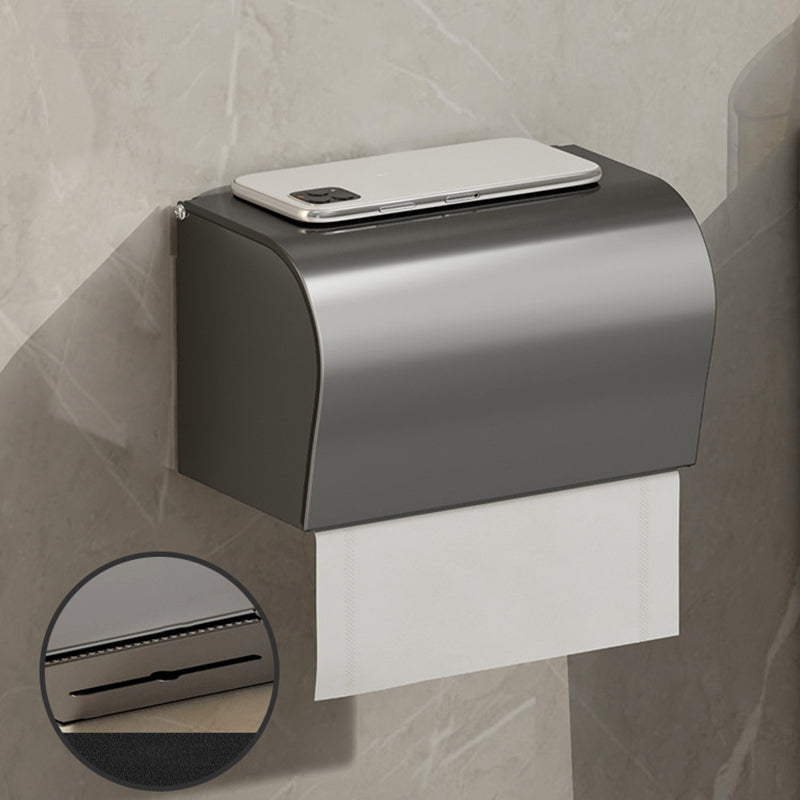 Contemporary Bathroom Accessory Set Grey Aluminium Bathroom Accessory Set