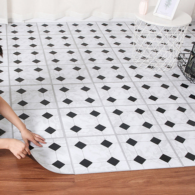 Peel-and-Stick PVC Floor Tiles with Diamond Look, 30.5 × 30.5 cm