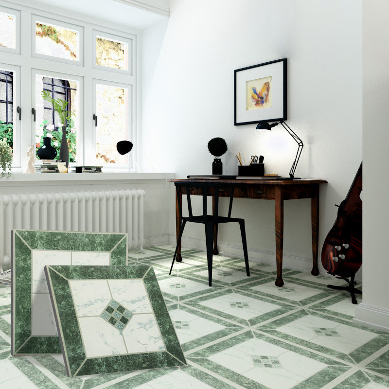 Peel-and-Stick PVC Floor Tiles with Diamond Look, 30.5 × 30.5 cm