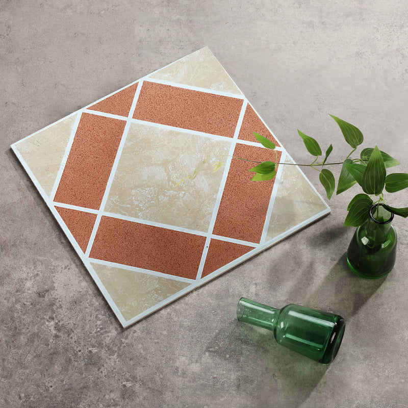 Peel-and-Stick PVC Floor Tiles with Diamond Look, 30.5 × 30.5 cm