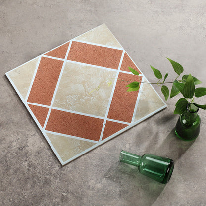 Peel-and-Stick PVC Floor Tiles with Diamond Look, 30.5 × 30.5 cm