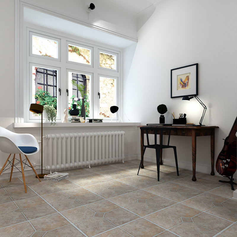 Peel-and-Stick PVC Floor Tiles with Diamond Look, 30.5 × 30.5 cm