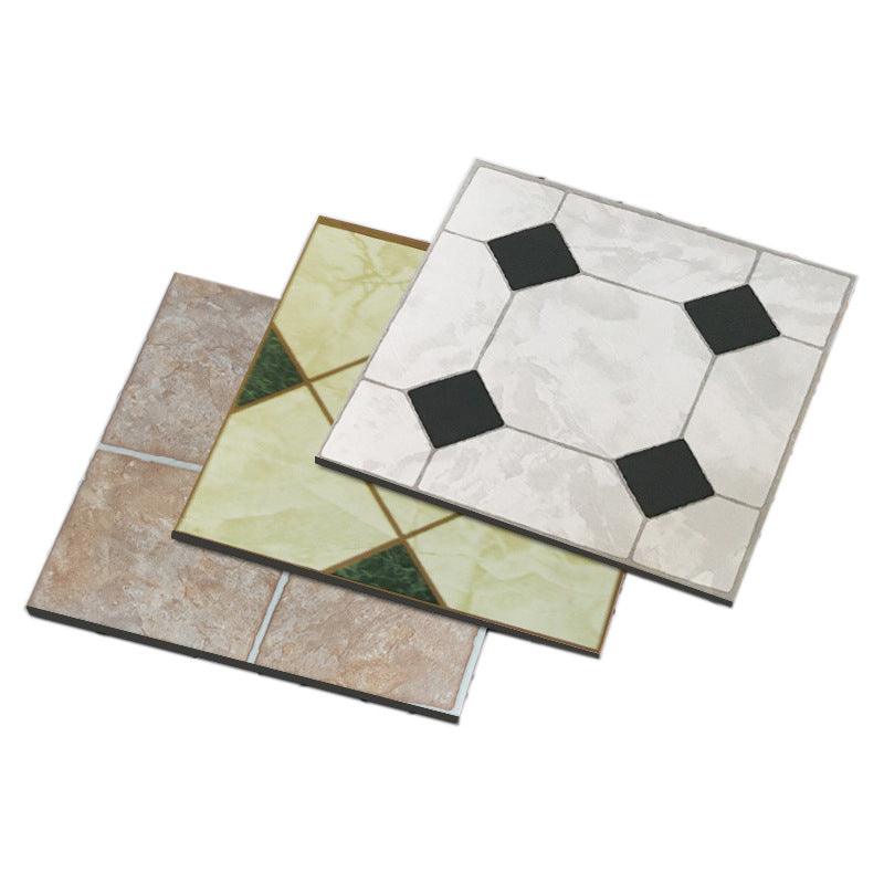 Peel-and-Stick PVC Floor Tiles with Diamond Look, 30.5 × 30.5 cm