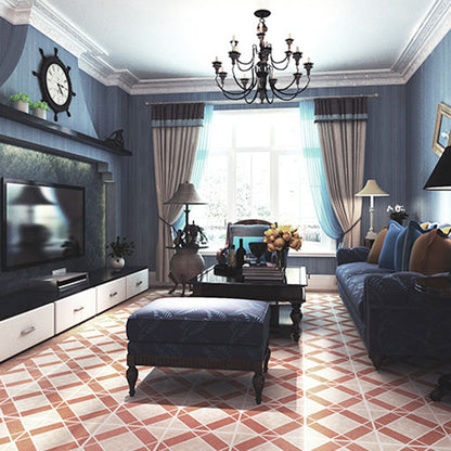Peel-and-Stick PVC Floor Tiles with Diamond Look, 30.5 × 30.5 cm