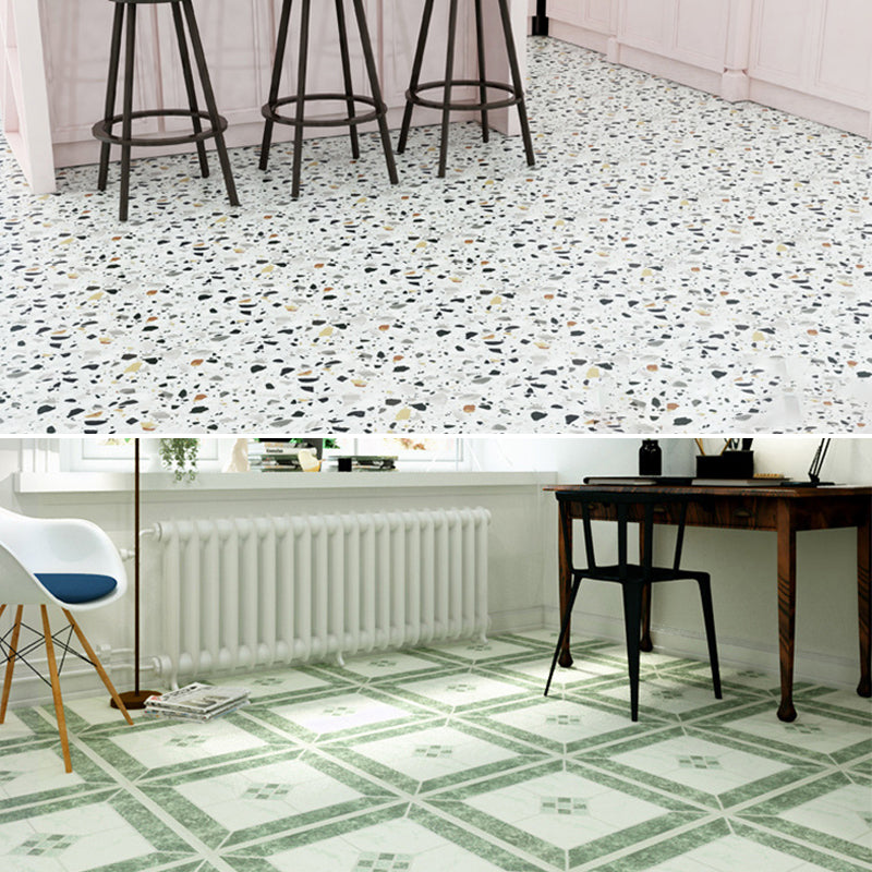 Peel-and-Stick PVC Floor Tiles with Diamond Look, 30.5 × 30.5 cm