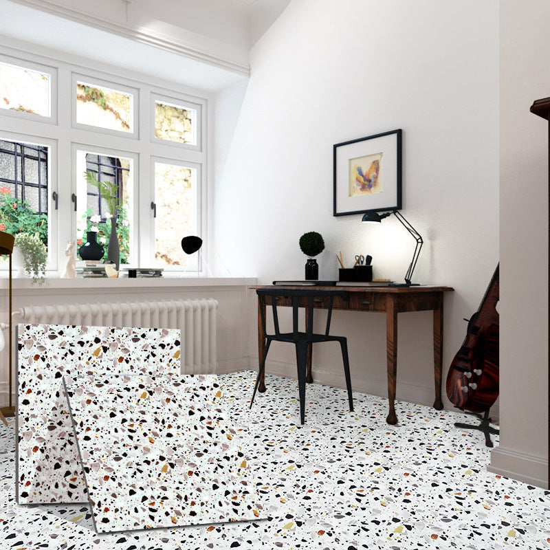 Peel-and-Stick PVC Floor Tiles with Diamond Look, 30.5 × 30.5 cm