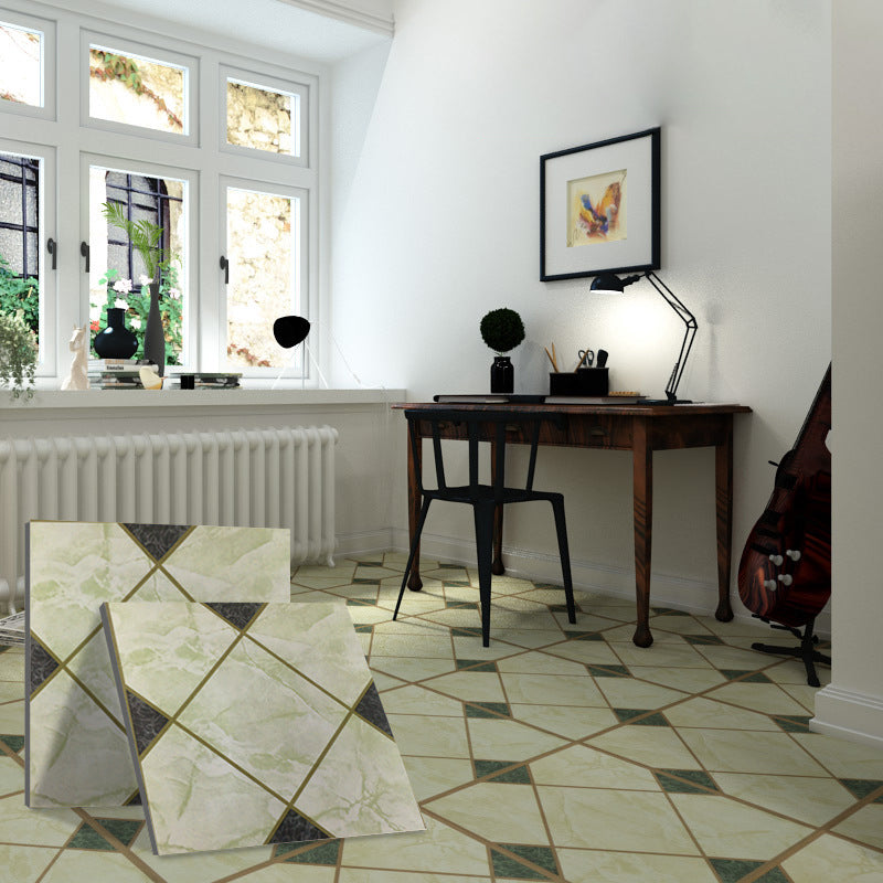 Peel-and-Stick PVC Floor Tiles with Diamond Look, 30.5 × 30.5 cm