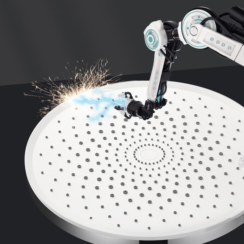 Round, Fixed High-Flow Shower Head with Air Injection, Wall Mounted