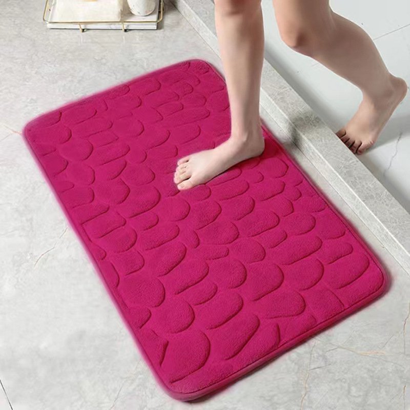 Skanto | Coated Bath Mat with Stone Texture