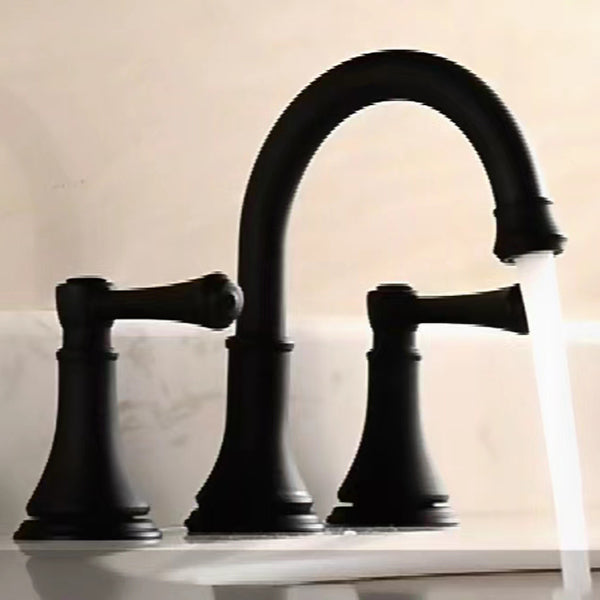BowLift | Modern Sink Faucet Widespread Faucet with 2 Handles and 3 Holes