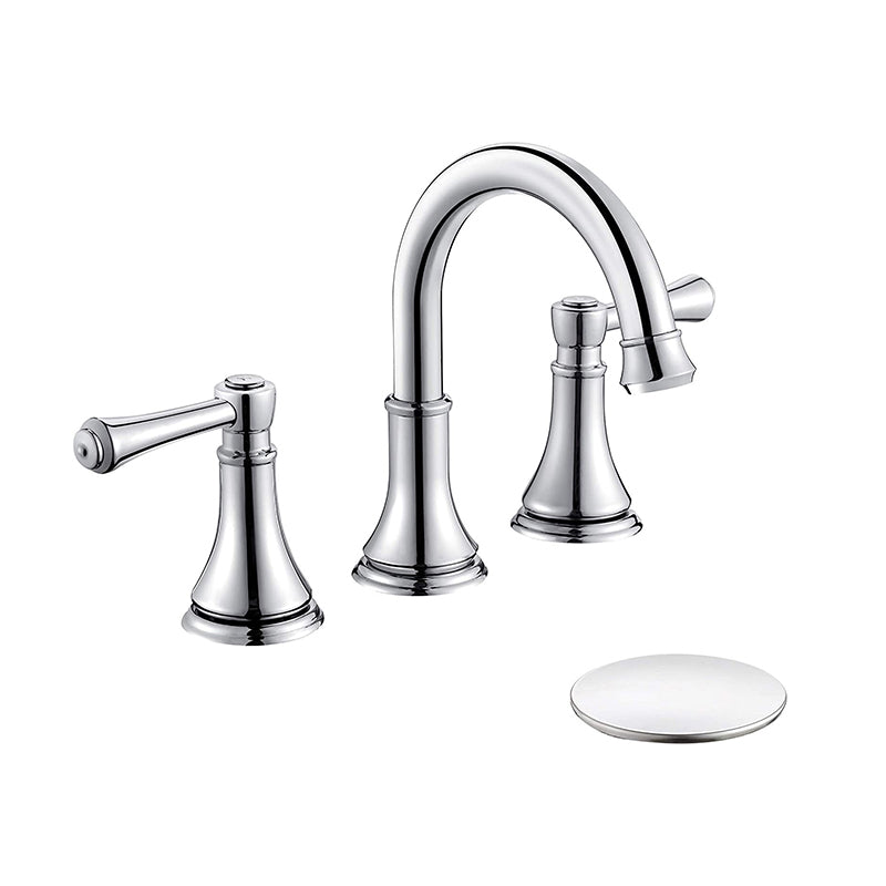 BowLift | Modern Sink Faucet Widespread Faucet with 2 Handles and 3 Holes