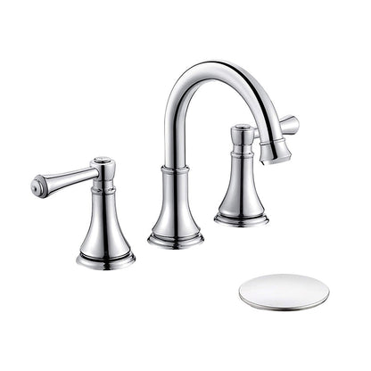 BowLift | Modern Sink Faucet Widespread Faucet with 2 Handles and 3 Holes