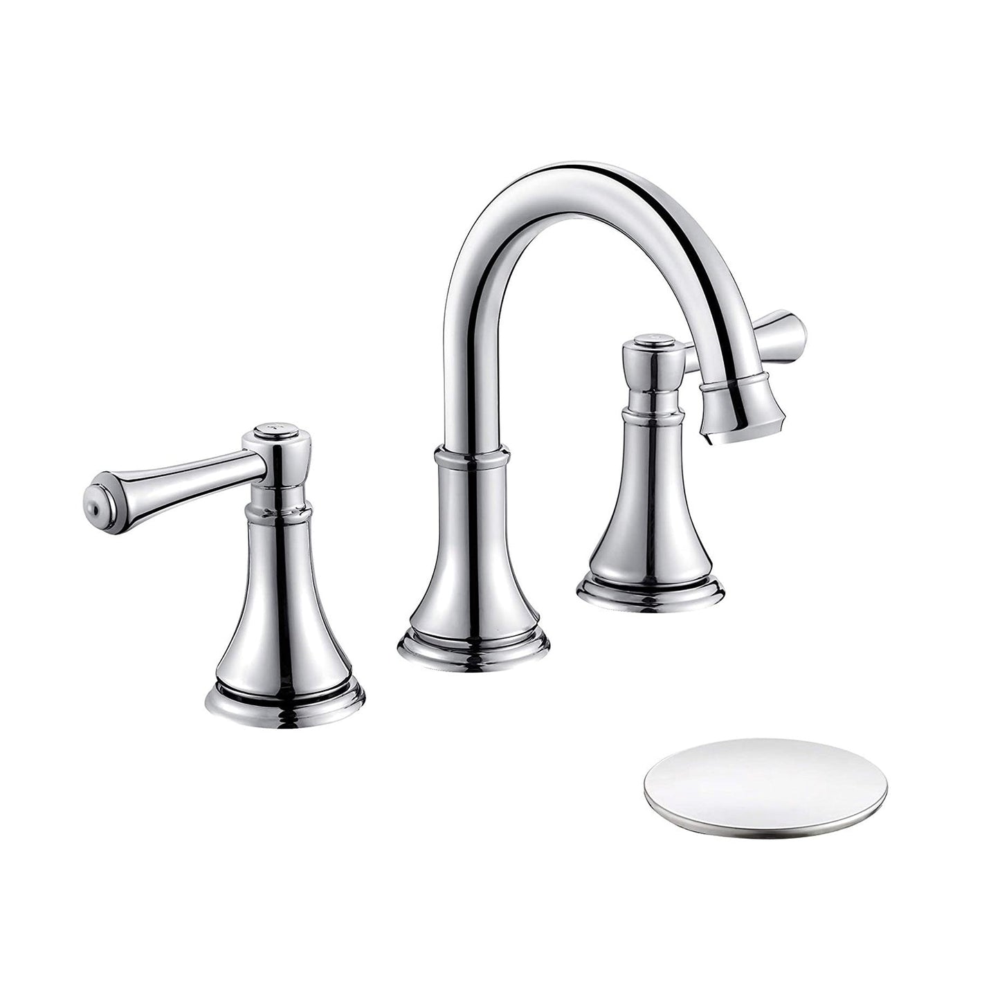 BowLift | Modern Sink Faucet Widespread Faucet with 2 Handles and 3 Holes
