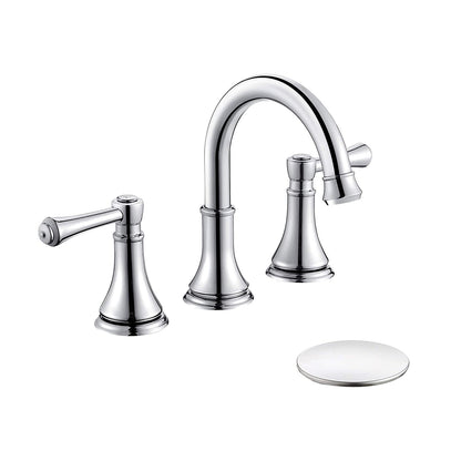 BowLift | Modern Sink Faucet Widespread Faucet with 2 Handles and 3 Holes