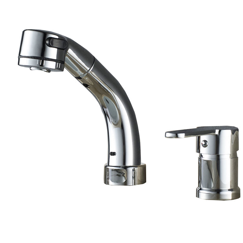 BowLift | Modern Style Sink Faucet Copper Handle Low Arc Pull-Out Sink Faucet