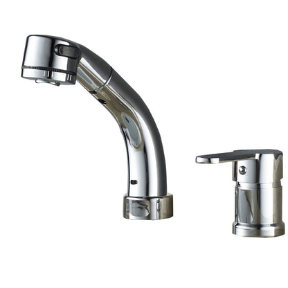 BowLift | Modern Style Sink Faucet Copper Handle Low Arc Pull-Out Sink Faucet