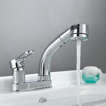 BowLift | Modern Style Sink Faucet Copper Handle Low Arc Pull-Out Sink Faucet