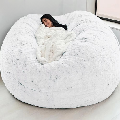 Skanto | Giant 5ft Fluffy Faux Fur Bean Bag Cover – Ultra-Soft Lounge Sofa (Cover Only)