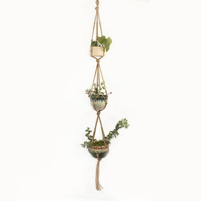 BowLift | Macrame Plant Hanger Made of Cotton Rope – Stylish Suspension for Pots