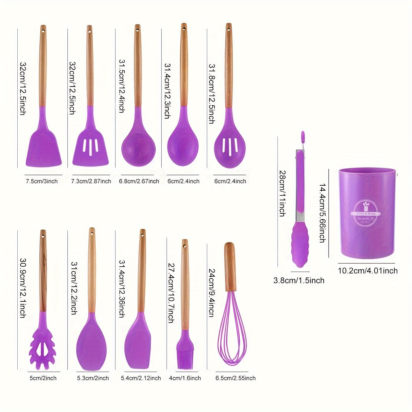 Canaya - Luxury Silicone Kitchen Utensil Set (12-Piece) Skanto