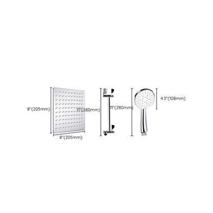BowLift | Contemporary Dual Shower Head Square High Arc Shower Head Combination in Chrome