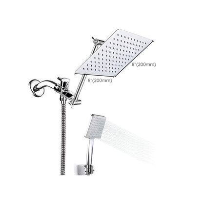 BowLift | Pull down Dual Shower Head Square High Arch Shower Head Combo in Chrome