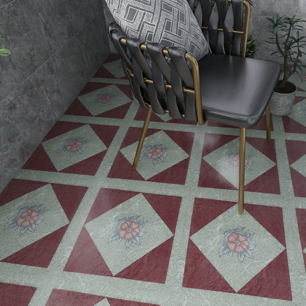 Self-adhesive PVC flooring, matte stone-look vinyl flooring