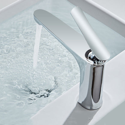 BowLift | Luxury 1 Handle Sink Bathroom Faucet Round Brass Sink Faucet with Water Hose