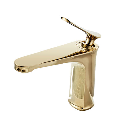 BowLift | Luxury 1 Handle Sink Bathroom Faucet Round Brass Sink Faucet with Water Hose