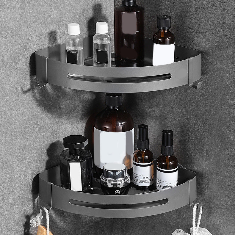 BowLift | Modern Bathroom Hardware Set in Stainless Steel Matte Gray Bathrobe Hook/Towel Bar