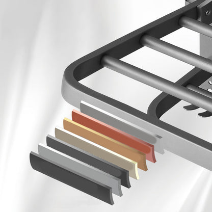 BowLift | Modern Bathroom Hardware Set in Stainless Steel Matte Gray Bathrobe Hook/Towel Bar