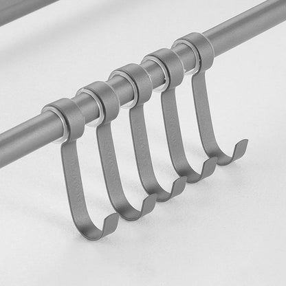 BowLift | Modern Bathroom Hardware Set in Stainless Steel Matte Gray Bathrobe Hook/Towel Bar