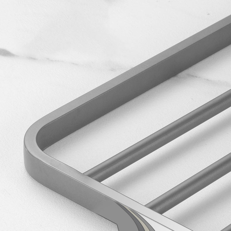 BowLift | Modern Bathroom Hardware Set in Stainless Steel Matte Gray Bathrobe Hook/Towel Bar
