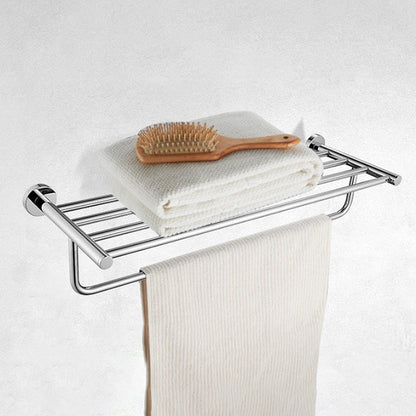 BowLift | Polished Chrome Modern Bathroom Accessories Set with Towel Bar/Paper Holder