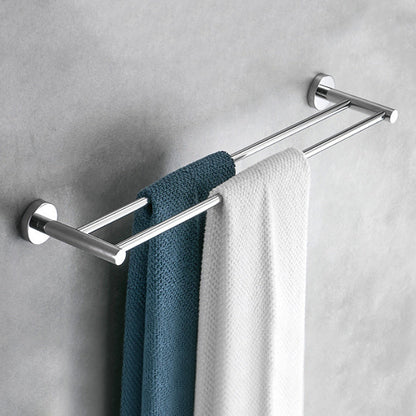 BowLift | Polished Chrome Modern Bathroom Accessories Set with Towel Bar/Paper Holder