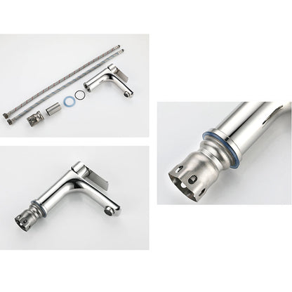 BowLift | Modern Vessel Faucet Copper Single Handle Low Arc Vessel Faucet for Home