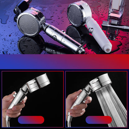 BowLift | Contemporary Handheld Showerhead Round 3 Setting Sprayhead in Silver