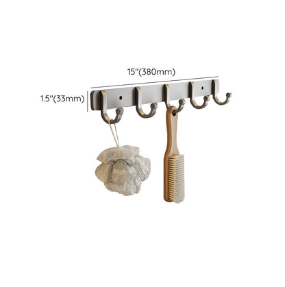 Contemporary Bathroom Accessory Set Grey Aluminium Bathroom Accessory Set