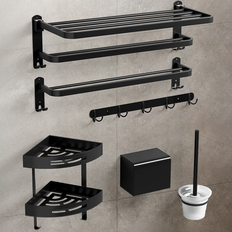 Black modern bathroom accessory set Stainless steel bathroom fixtures