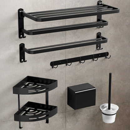 Black modern bathroom accessory set Stainless steel bathroom fixtures