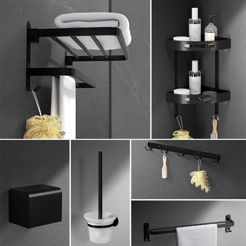 Black modern bathroom accessory set Stainless steel bathroom fixtures