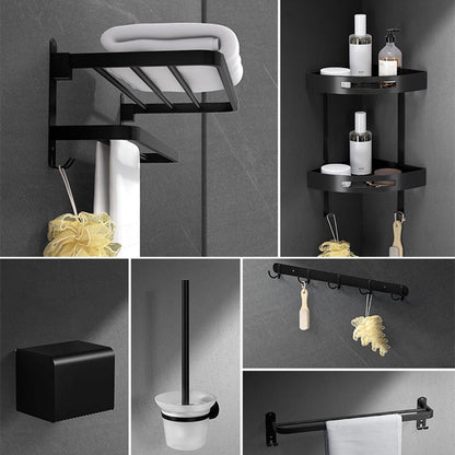 Black modern bathroom accessory set Stainless steel bathroom fixtures