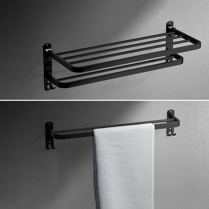 Black modern bathroom accessory set Stainless steel bathroom fixtures