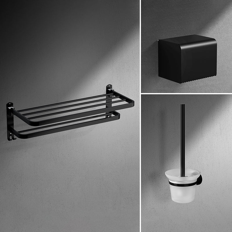 Black modern bathroom accessory set Stainless steel bathroom fixtures